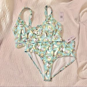 😎Summer Sale 🆕 NEW! Hurley Plus Size 3x Seashells 2 piece suit